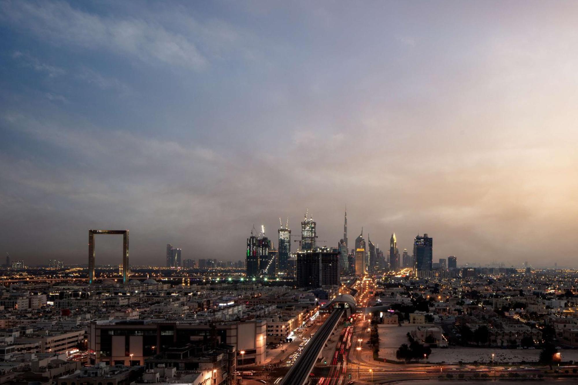 Doubletree By Hilton Dubai M Square Hotel & Residences Εξωτερικό φωτογραφία Riyadh skyline